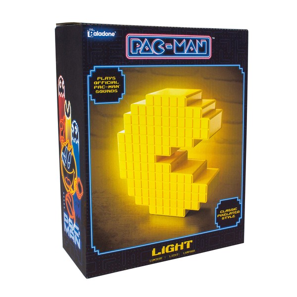 Paladone Pac Man Pixelated Light - Vintage Gaming Desk Lamp