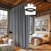 RoomDarkning Room Divider Curtains with Ceiling Track, 95% Blackout Heavy