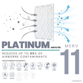 Accumulair Platinum 20x24x1 MERV 11 HVAC Air Filter (4-Pack) | Replacement Air Filter for AC and Furnace | Made in USA | Actual Size 19.75 x 23.75 x 0.75