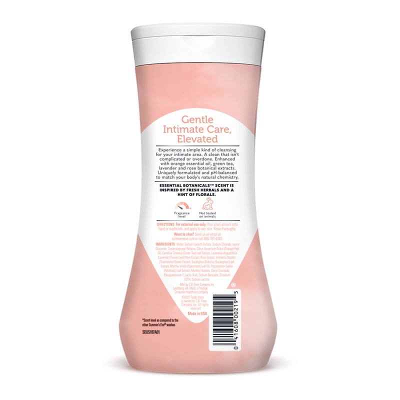 Summer's Eve Essential Botanicals Feminine Wash, Essential Oils and Botanical