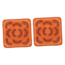 Healeved Fluffy Curly False Eyelashes 2 Sets Natural Look Lash Clusters Lightweight Eyelash Extensions