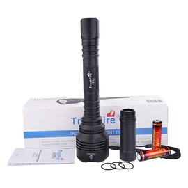 TrustFire T62 LED Torch, 3600 Lumens, Super Bright with XHP70 CW LED, up to 431 m and Waterproof IPX8, Tactical for Hunting and Many Sporting Activities, blue