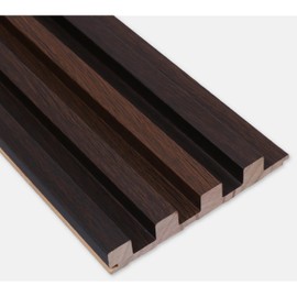 Not Available 93 in. x 6 in x 0.8 in. Solid Wood  Wall Siding Board - Smoked Oak