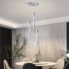 Upfelw Modern Crystal Chandelier 3-Lights, Spiral LED Raindrop Kitchen Island