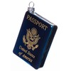 2pcs Hanging Blown Glass Passport Christmas Ornament for Christmas Tree