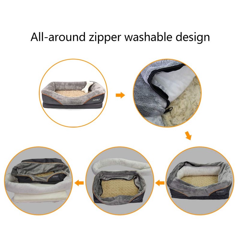 JOYELF Memory Foam Dog Bed Small Orthopedic Dog Bed &
