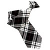 Men's Scottish Black & White Menzies Tartan Clip On Neck