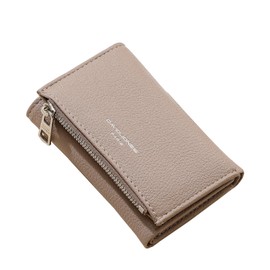 David Jones - Women's Faux Leather Purse - Card Holder Small Wallet PU Leather - Banknotes and Coins Pocket, Brown Taupe, One Size