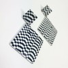 Fashion Jewelry E0242 Black White Tone Strip Acrylic Rhombus Shape