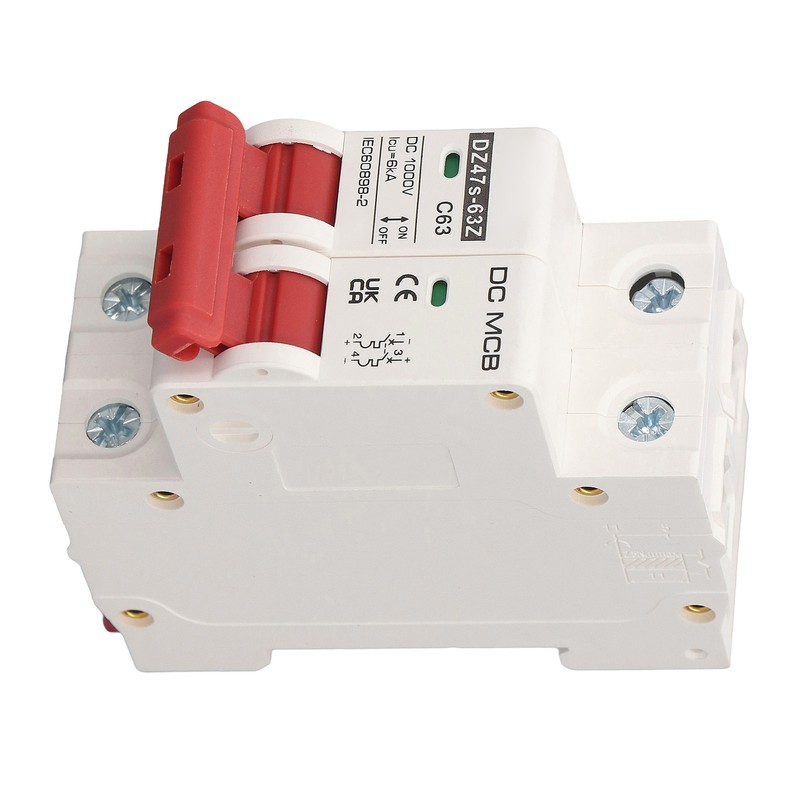 DC Circuit Breaker 2P 63A 6KA Breaking Capacity DIN Rail