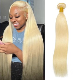 NJMNJM 613 Hair Bundles Straight Hair Bundles Blonde Human Hair Bundle Unprocessed Brazilian 613 Straight Human Hair Bundles 22 Inch