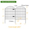 FOREHOGAR Metal Garden Fence with Gate 36in (H) x 23.3ft