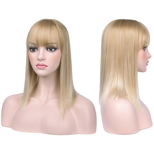 Faringoto Clip-In Bangs for Women Real Hair Hairpiece Clip in Hair Toupee