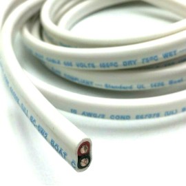 Battery Cables USA 10/2 AWG Gauge Marine Grade Wire Boat Cable Tinned Copper, Flat Black/Red - 10 foot coil