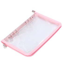 H&J A5 6 Hole Binder Clear File Trading Card Case Collect Book Korean K-POP Oshikatsu (Pink)