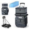 Odoland 48/72 Cans Soft Cooler with Wheels and Handle Collapsible