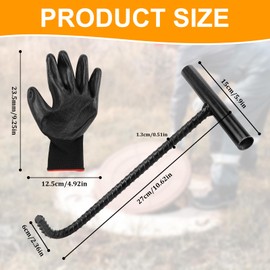 LPZMPZ Channel Cover Lifter, Gulli Lid Hook, 29 cm, Manhole Lid Lifter, T Shape Channel Lid Hook, Manhole Lid Hook, Short Small Tool