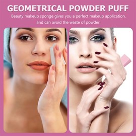 FOMIYES 30 Piezas Puff De Polvo Geométrico Esponja Pequeña Para Maquillaje Aplicador De Base Húmedo Y Seco Para Uso Facial Y Profesional