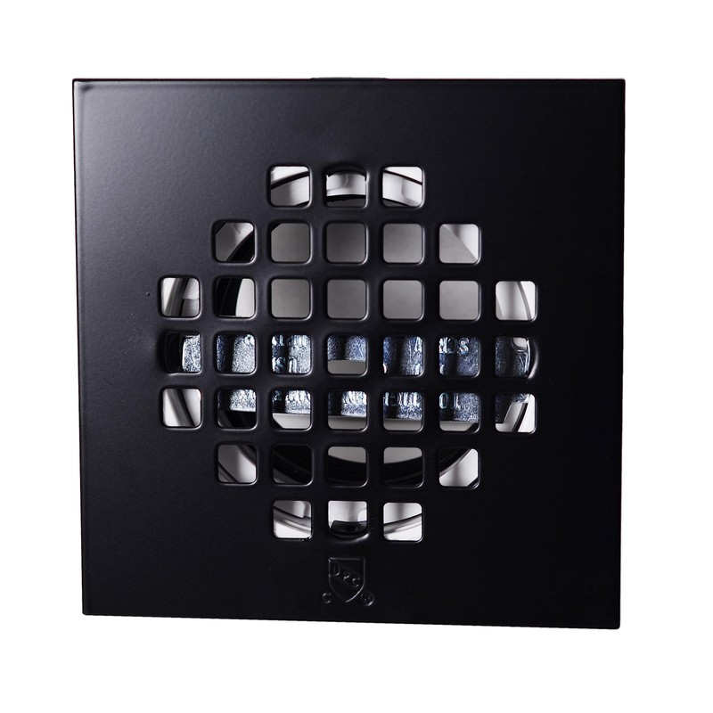 Westbrass D206PS-62 4-1/4" Square Grate Shower Drain Cover with 2"