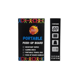 Push Up Board 21 in 1 Portable Home Workout Kit- Handles, Resistance Ropes, Core Sliders, Sliding Disc and Portable Bag - Multi-Functional, Portable, Foldable Pushup Board - Workout Equipment for Home Gym, Men & Women