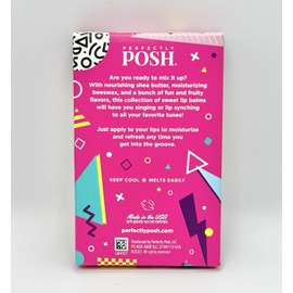 Perfectly Posh Mixed Tape Lip Balm Set .08 oz. 4 Lip Balms Set - New Sealed