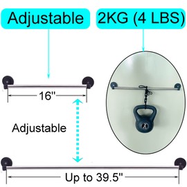 YYST Type A 16"-39.5" Magnetic Curtain Rod for Metal Door,Magnetic Window Café Curtain Rod, French Door Curtain Rods Magnetic Sash Rod W Magnets (Black -2)