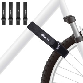 Epessa Bike Rack Strap Bike Wheel Stabilizer Straps, Bike Strap with Stonger Gel Grip, Adjustable Bike Rack Wheel Strap, Bike Tie Down Straps Bike Car Rack Accessories(4XBlack)