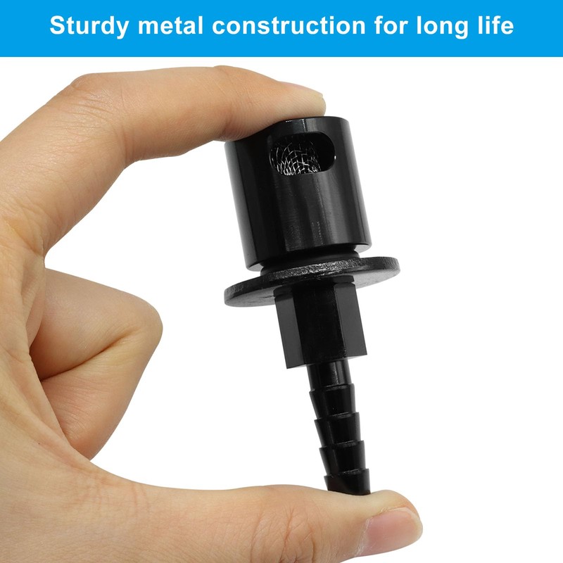 LifCratms Black Remote Mount Vent Valve for Fuel Tanks, Roll