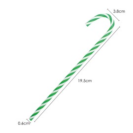 TRIXES Green and White Candy Cane Ornaments – 6 PCS – Christmas Tree Hanging Decorations – Home and Garden Xmas Decor – 20 cm