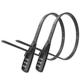 WARLION Zip Tie Lock - 3-Digit Adjustable Cable Lock, for Bike Rack Lock, Motorcycle Helmet, Skateboard, Skis, French Door, Stroller & Cabinet - Ideal for Lightweight Security (2 Pack)