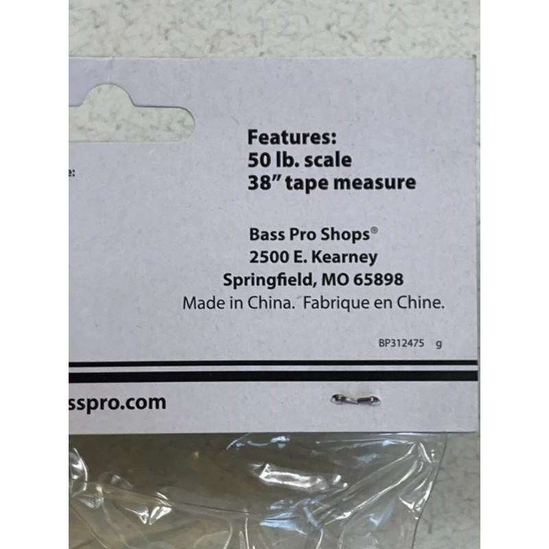 Bass Pro Shops 48907100 50 pound Bass Fishing Scale with