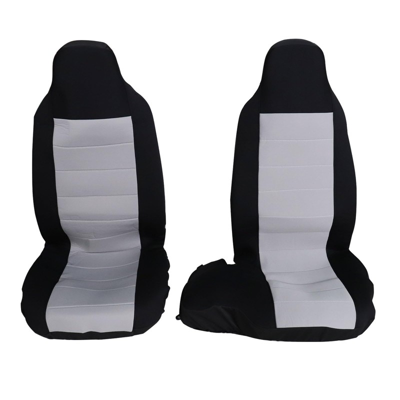 Priprilod 2Pcs Front Black & Gray Cloth 60/40 High Back