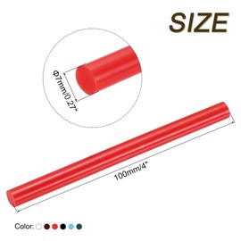 sourcing map 30pcs Full Size Hot Glue Gun Sticks 4-inch x 0.28-inch High Sticky Large Hot Glue Sticks, Black,White,Bright Red,Coffee,Deep Green,Sky Blue