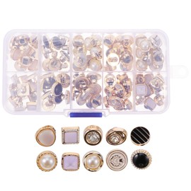 COHEALI Botones De Costura De Perla 100 Piezas - Botones Decorativos Para Ropa Y Manualidades Elegantes Para Camisas Sombreros Y SuéTeres Caja Con Para Bricolaje De 0.39X0.39X0.27In