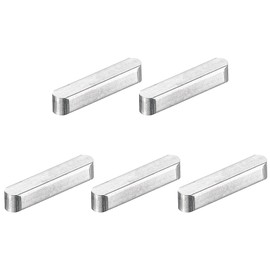 sourcing map 5Pcs Round Ended Feather Key, 3x3x16mm Stainless Steel Professional Parallel Drive Shaft Key Stock for Fasteners Mechanical Industry