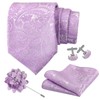 TASTION Mens Lavender Lilac Paisley Ties for Men Classic Wedding