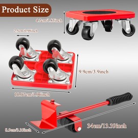 Heavy Furniture Movers with Wheels, 360° Rotation Furniture Moving Wheels for Moving Heavy Furniture, Refrigerator, Sofa, Cabinet, Maximum Load 1200LBS