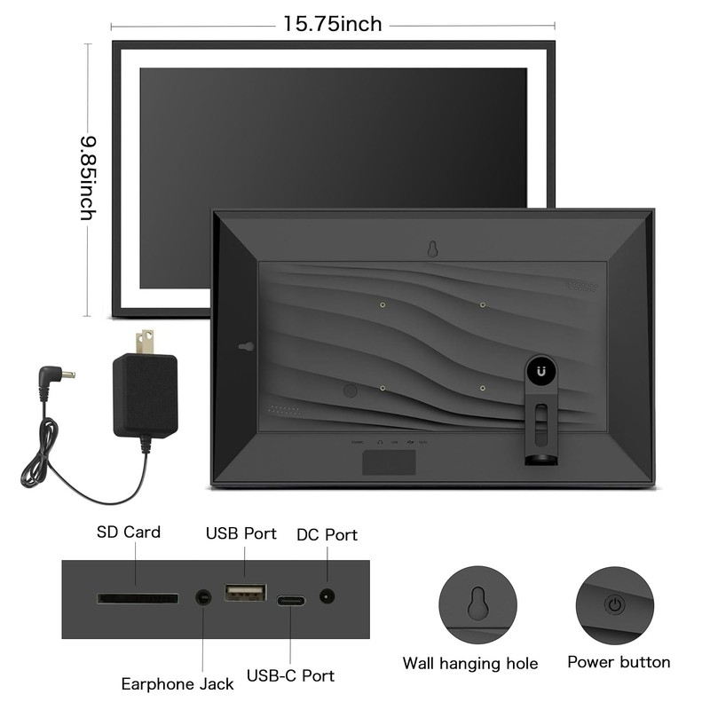 Digital Picture Frame, 15.6 Inch Large Frameo Digital Photo Frame