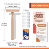 THURLADY Beige Safety Razor, Single Blade Razors for Women and