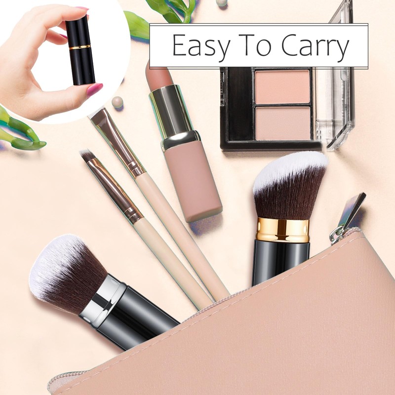 Tessco for you 2 Pcs Retractable Kabuki Makeup Brush Powder