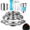 Outdoor Camping Cutlery Set Stainless Steel Tableware for 1-2 Person