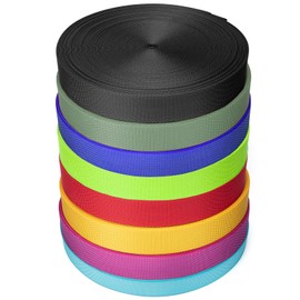 Nylon Webbing 1.5 Inch, Heavy Duty Nylon Webbing Strap 12 Yard,Durable Nylon Strapping for Indoor or Outdoor Gear, DIY Crafting, Repairing (Dark Blue, 1"-12 Yard)