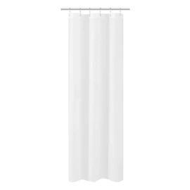 N&Y HOME Small Stall Shower Curtain Liner Fabric 32 x 72 inch Narrow Size, Hotel Quality, Washable, Water Repellent, White Bathroom Curtains with Grommets, 32x72