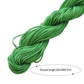 1 mm Silk Nylon Cord - Nylon Cord for Bracelets, Colourful Macrame Yarn 1 mm, Silk Nylon Cord for DIY Jewellery, Necklace, Bracelet, String, Braided, Beads, Crafts, Bracelets Knotting