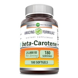 amazing nutrition Amazing Formulas Beta Carotene 25000 IU 180 Softgel
