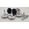 Hi-Q Furnishings 8 x Chrome Gliders With Metal Inserts For