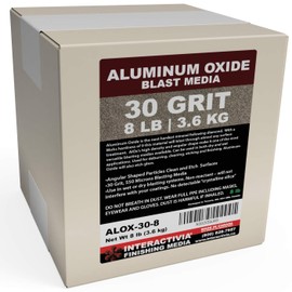 #30 Aluminum Oxide - 8 LBS - Coarse Sand Blasting Abrasive Media for Blasting Cabinet and Blasting Guns.