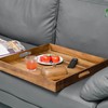 Serving Tray with Handles, 22 inch Large Square Ottoman Tray