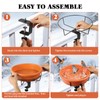 HRAYLTOP Deck Mounted Heated Bird Bath for Outdoors for Winter,