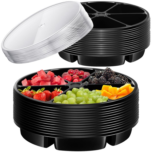 Seewey Round Plastic Veggie Serving Tray for Mexican Festival 11.8